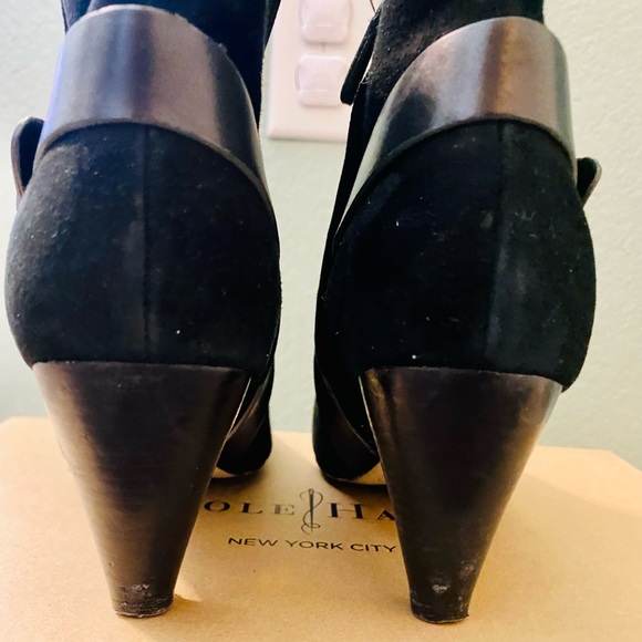 Cole Haan NikeAir Black Suede Calico Booties - Picture 11 of 17